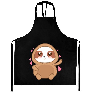 Discover Cute Sloth Animal Drawing Aprons