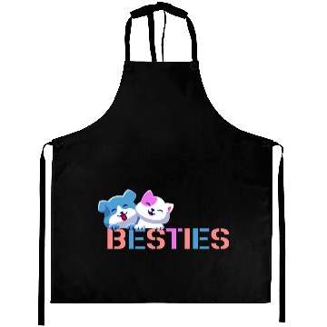 Discover Cute cat and dog best friends, besties Aprons