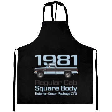 Discover 1981 Light Blue and Black Aprons