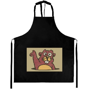 Discover Gopher Vintage Style Distressed (Gold) Aprons