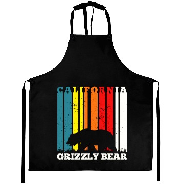 Discover California Bear Retro Aprons