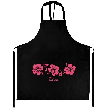 Discover Tulum Mexico Hibiscus Flower Aprons