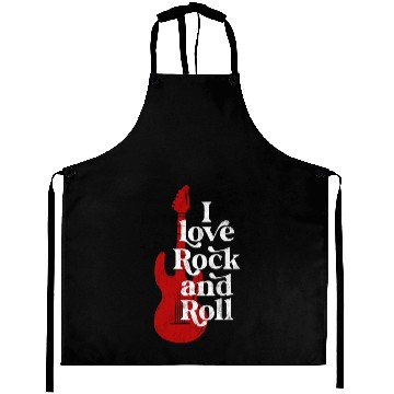 Discover I Love Rock and Roll Aprons