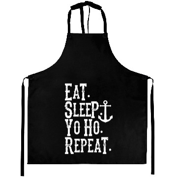 Discover Eat Sleep Yo Ho Repeat Pirate Aprons