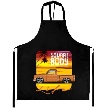 Discover Square Body Life Orange Aprons