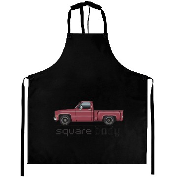 Discover Square Body Carmine Aprons