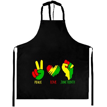 Discover Peace Love Juneteenth Aprons