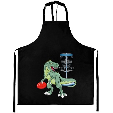 Discover Dinsosaur Disc Golf Funny Disc Golfer Gift Aprons