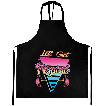 Discover Lets Get Physical Workout Gym Retro 80s Gift Aprons