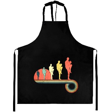 Discover Baseball Pitcher Throw Player Vintage Sunset Aprons