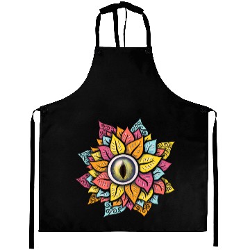 Discover Colorful Reptile Eye Flower Aprons
