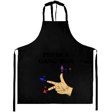Discover Physics Gang Sign Right Hand Rule Aprons