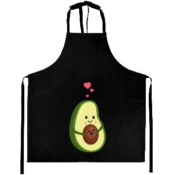 Discover Pregnant Avocado Mom Family Baby Announcement Aprons