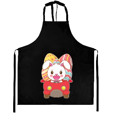 Discover Bunny Car Easter Funny Eggs Aprons