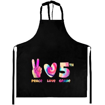 Discover Peace Love 5th Grade Tie Dye Aprons