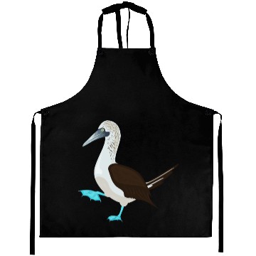 Discover Blue Footed Booby Bird Illustration Aprons