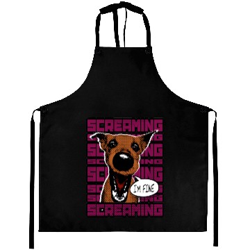 Discover screaming dog i'm fine Aprons
