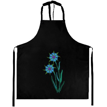 Discover Blue Cornflowers - Floral Artwork With Spring Aprons