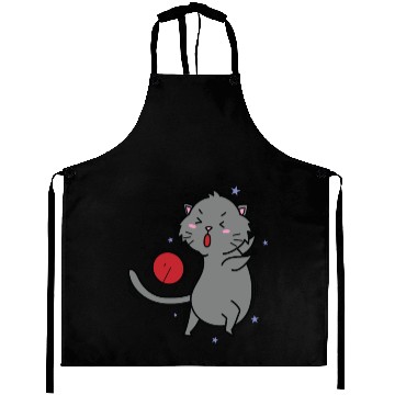 Discover Cat playing Dodgeball or Fireball Aprons
