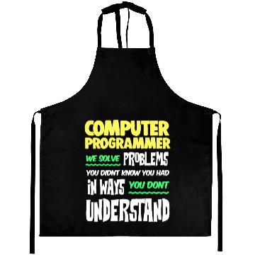 Discover Computer Programmer Geek Pun Apparel Aprons