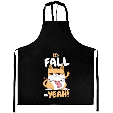 Discover it's fall oh yeah cat Aprons