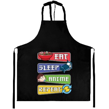 Discover Eat sleep anime repeat 2 Aprons