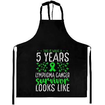 Discover 5 Years Lymphoma Cancer Survivor Cancer Ribbon Aprons