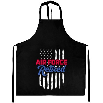 Discover Retired Air Force, USA Flag Aprons