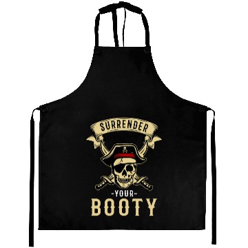 Discover Surrender Your Booty Pirate Skull Crossbones Aprons