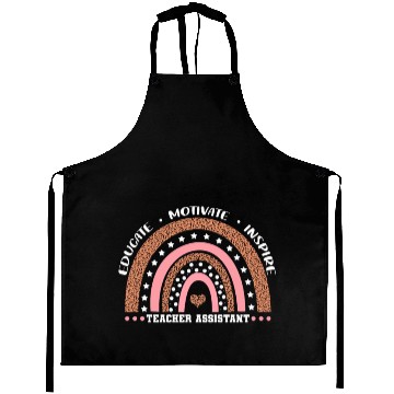 Discover Educate Motivate Inspire Teacher Assistant Aprons