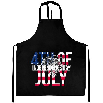 Discover US Happy Independence Day 4th July Flag Eagle Aprons