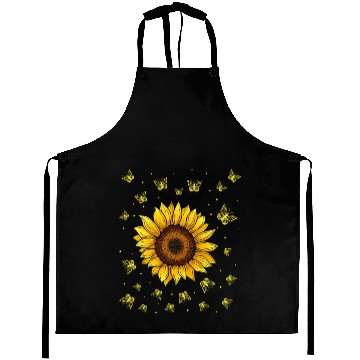 Discover Sunflower Butterflies Floral Women Girls Butterfly Aprons