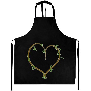 Discover brown heart nature green line icon Aprons