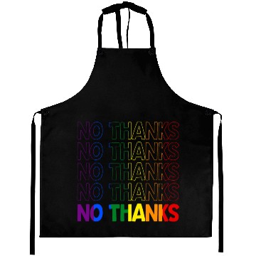 Discover Gay Pride Rainbow No Thanks Retro Aprons