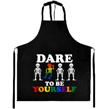 Discover Dare To Be Yourself Aprons Cute LGBTQ Pride