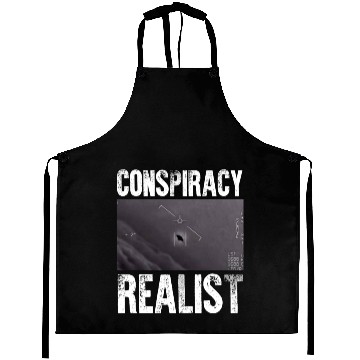 Discover Conspiracy Realist Aprons UFO Government Sighting