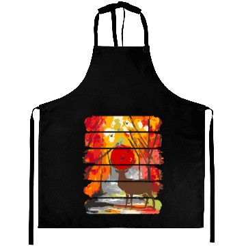 Discover Deer In The Forest With A Sunset Aprons