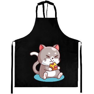 Discover Cat Eating A Pizza Aprons
