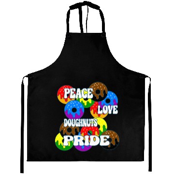 Discover Peace Love Doughnuts Pride - LGBTQ+ Aprons