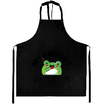 Discover Froggy Frog Makes Me Happy Aprons