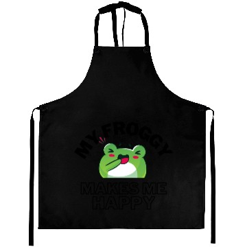 Discover Froggy Frog Makes Me Happy Aprons