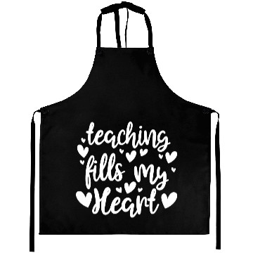 Discover Teaching Fills My Heart Valentine Gift Teacher Aprons