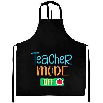 Discover Teacher Mode Off Tie Dye Leopard Last Day Aprons