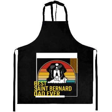 Discover Best Saint Bernard Dad Ever Aprons