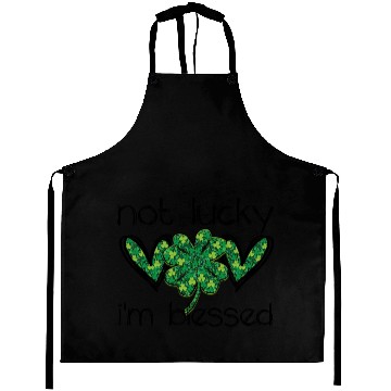 Discover Not Lucky I'm Blessed Christian St. Patrick's Dayn Aprons