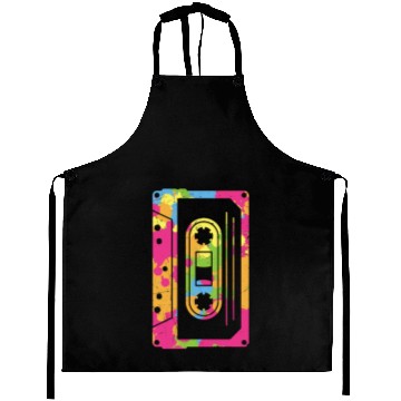Discover Colorful Retro Cassette Tape Aprons