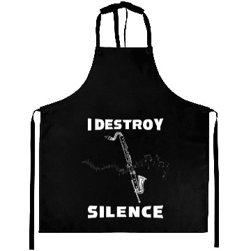 Discover I Destroy Silence For Bass Clarinet Player Aprons