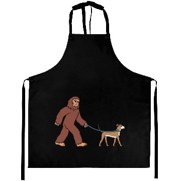 Discover Bigfoot Sasquatch Walking Greyhound Aprons