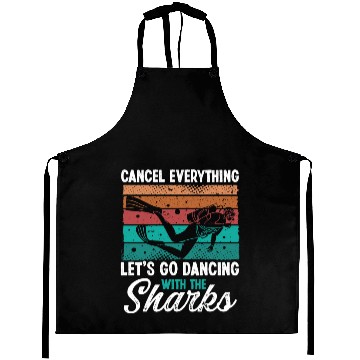 Discover Scuba Diving Dancing with Sharks Scuba Diver Aprons