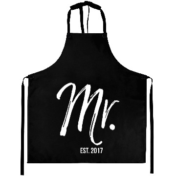 Discover Wedding Anniversary For Men Husband Mr Est 2017 Aprons